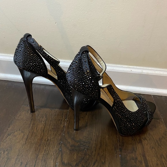 Women INC Rhinestone style Black Formal Heel Size 10 - Picture 13 of 14